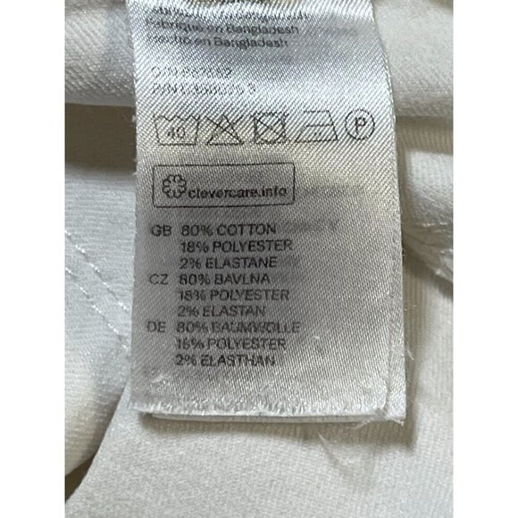 H&M White Skinny Regular Waist Ankle SIZE-31 - Picture 4 of 6